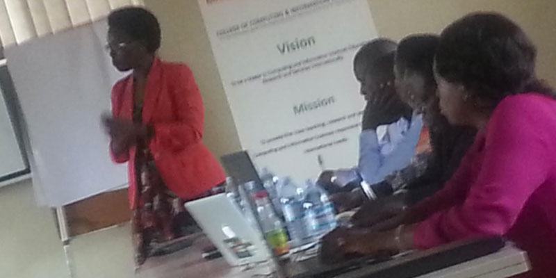 Dr. Josephine presenting during the meeting